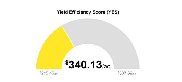 Yield Efficiency by management zone